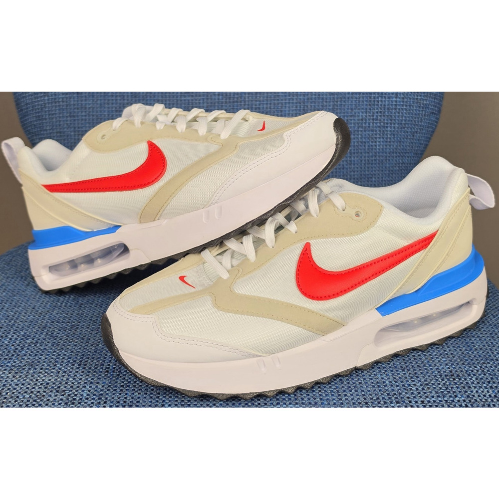 Nike Air Max Dawn White Red Photo Blue Black DM0013-100 Men's Athletic Sneakers